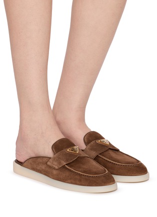 Figure View - Click To Enlarge - PRADA - St. Tropez Suede Mules