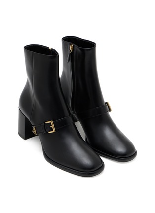Detail View - Click To Enlarge - PRADA - Tronchetti 65 Leather Ankle Boots