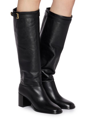Figure View - Click To Enlarge - PRADA - Stivali 65 Leather Tall Boots