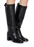 Figure View - Click To Enlarge - PRADA - Stivali 65 Leather Tall Boots