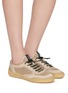 Figure View - Click To Enlarge - PRADA - Speedrock Mesh Leather Women's Sneakers