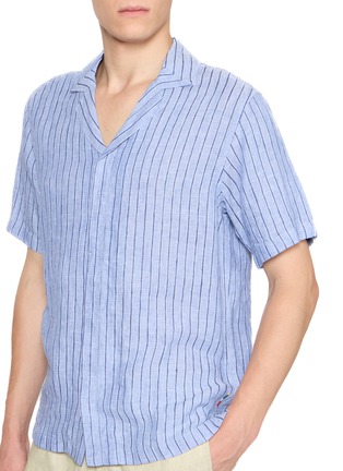  - ORLEBAR BROWN - Maitan Lino Stripe Linen Shirt
