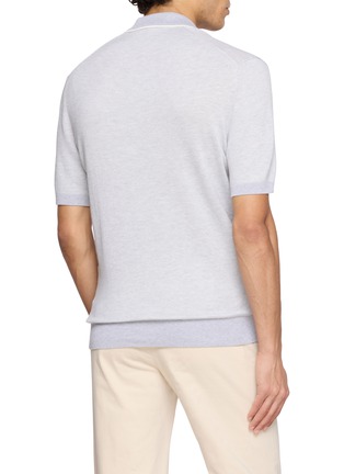 Back View - Click To Enlarge - ORLEBAR BROWN - Horton Contrast Tipping Open Collar Polo Shirt