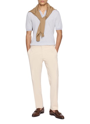Figure View - Click To Enlarge - ORLEBAR BROWN - Horton Contrast Tipping Open Collar Polo Shirt