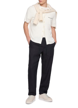 Figure View - Click To Enlarge - ORLEBAR BROWN - Alex Drawstring Waistband Linen Pants