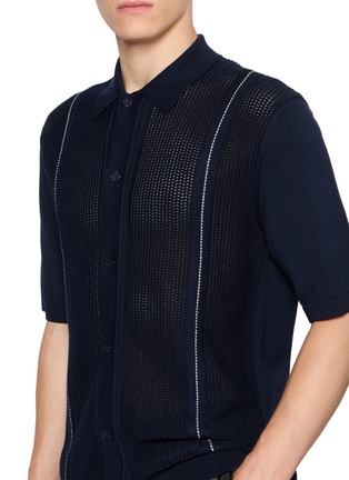  - ORLEBAR BROWN - Roddy Chevron Stripe Knit Shirt