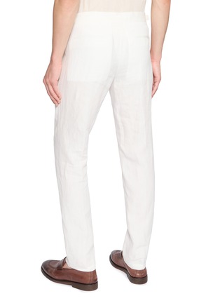 Back View - Click To Enlarge - ORLEBAR BROWN - Griffon Lino Italian Linen Tailored Trousers