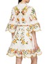 Back View - Click To Enlarge - FARM RIO - Lemon Bouquet Belted Mini Dress
