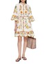 Figure View - Click To Enlarge - FARM RIO - Lemon Bouquet Belted Mini Dress