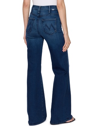 Back View - Click To Enlarge - MOTHER - The Hustler Roller Sneak Dark Wash Jeans
