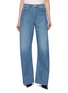 MOTHER Lasso Sneak Pinstriped Cotton Denim Jeans