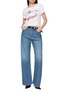 Figure View - Click To Enlarge - MOTHER - Lasso Sneak Pinstriped Cotton Denim Jeans
