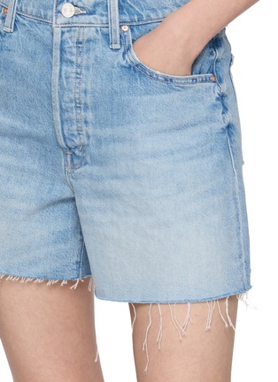  - MOTHER - The Extra Mile Short Fray Cotton Denim Shorts