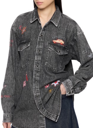  - MOTHER - Exes And Ohs Embroidered Cotton Denim Shirt