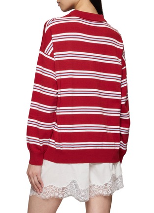 Back View - Click To Enlarge - LMND - Alto Striped Polo Shirt