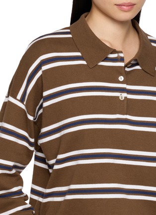 - LMND - Alto Long Sleeve Striped Polo Shirt