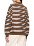 Back View - Click To Enlarge - LMND - Alto Long Sleeve Striped Polo Shirt