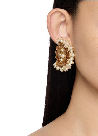 Figure View - Click To Enlarge - OLIVIA DAR - Sun Moon Stud Earrings