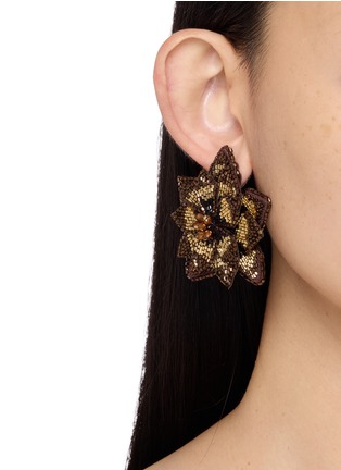 Figure View - Click To Enlarge - OLIVIA DAR - Zinnia Stud Earrings