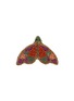 OLIVIA DAR Moth Embroidered Beaded Brooch