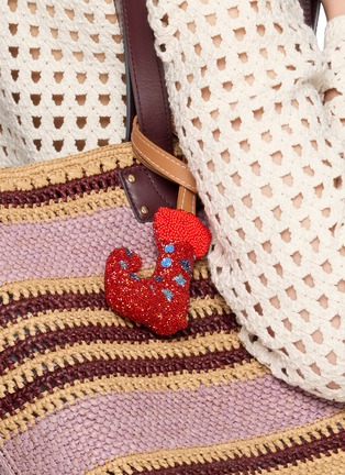 Front View - Click To Enlarge - OLIVIA DAR - Boot Beaded Bag Charm