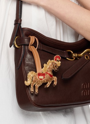 Front View - Click To Enlarge - OLIVIA DAR - Horse Beaded Bag Charm