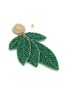 Detail View - Click To Enlarge - OLIVIA DAR - Leaf  Embroidered Beaded Earring