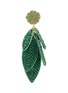 OLIVIA DAR Leaf  Embroidered Beaded Earring