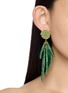 Figure View - Click To Enlarge - OLIVIA DAR - Leaf  Embroidered Beaded Earring