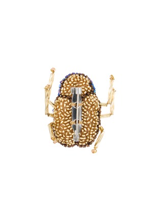 Detail View - Click To Enlarge - OLIVIA DAR - Beetle Beaded Brooch 
