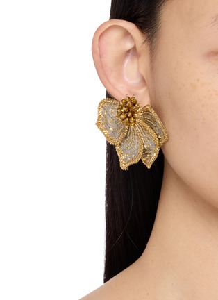 Figure View - Click To Enlarge - OLIVIA DAR - Peonie Stud Earrings
