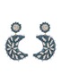 OLIVIA DAR Moon Beaded Drop Earrings