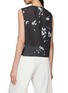 Back View - Click To Enlarge - THEORY - Sleeveless Floral Print Button Up Shell Top