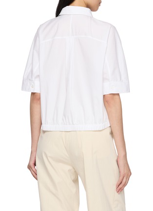 Back View - Click To Enlarge - THEORY - Short Sleeve Elasticated Waist Shirt