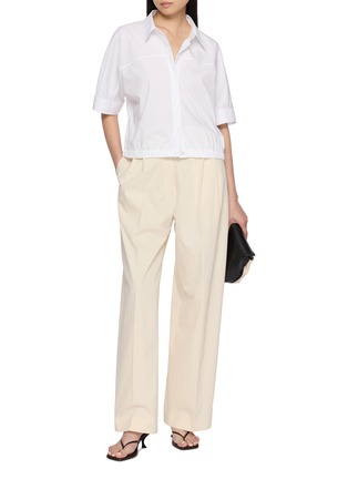 Figure View - Click To Enlarge - THEORY - Short Sleeve Elasticated Waist Shirt