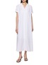 THEORY Short Sleeve Polo Collar Midi Dress