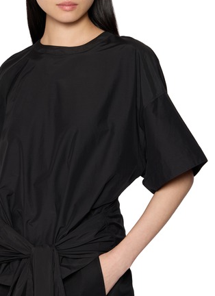  - THEORY - Short Sleeve Boxy Fit Tie Front Top