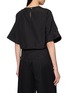 Back View - Click To Enlarge - THEORY - Short Sleeve Boxy Fit Tie Front Top
