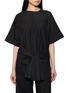 THEORY Short Sleeve Boxy Fit Tie Front Top