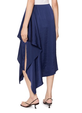 Back View - Click To Enlarge - THEORY - Draped Satin Sarong Skirt