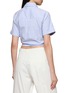 Back View - Click To Enlarge - THEORY - Short Sleeve Tie Front Striped Shirt