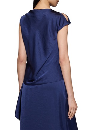 Back View - Click To Enlarge - THEORY - Sleeveless Cowl Neck Crushed Satin Blouse