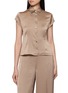 THEORY Cap Sleeve Satin Shirt