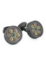 TATEOSSIAN Septa Gear Palladium Plated Brass Rotating Cufflinks