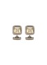 TATEOSSIAN Pyramid Stone citrine Enamel Rhodium Sterling Silver Cufflinks