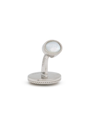 Detail View - Click To Enlarge - TATEOSSIAN - Cable Oval Cabochon Cufflinks