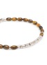 Detail View - Click To Enlarge - TATEOSSIAN - Coffee Bamboo Beaded Palladium Sterling Silver Bracelet