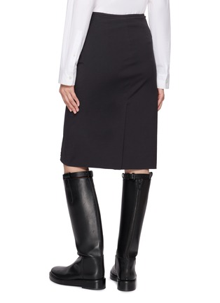 Back View - Click To Enlarge - MIU MIU - Logo Patch Midi Skirt