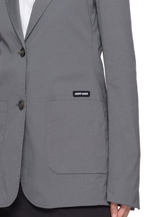  - MIU MIU - Logo Patch Single Breasted Blazer
