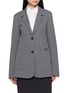 MIU MIU Logo Patch Single Breasted Blazer